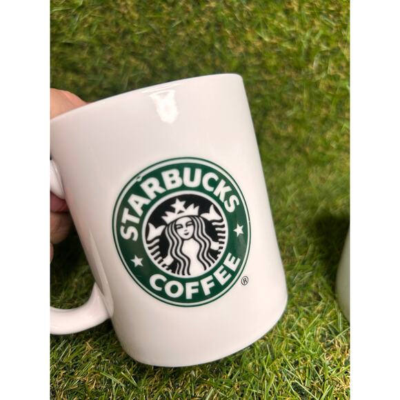 Starbucks 2006 Classic White Green Mermaid Siren Logo Coffee Cup Set - Picture 3 of 8